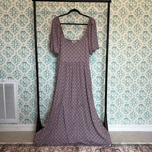 Boden purple medallion maxi dress
